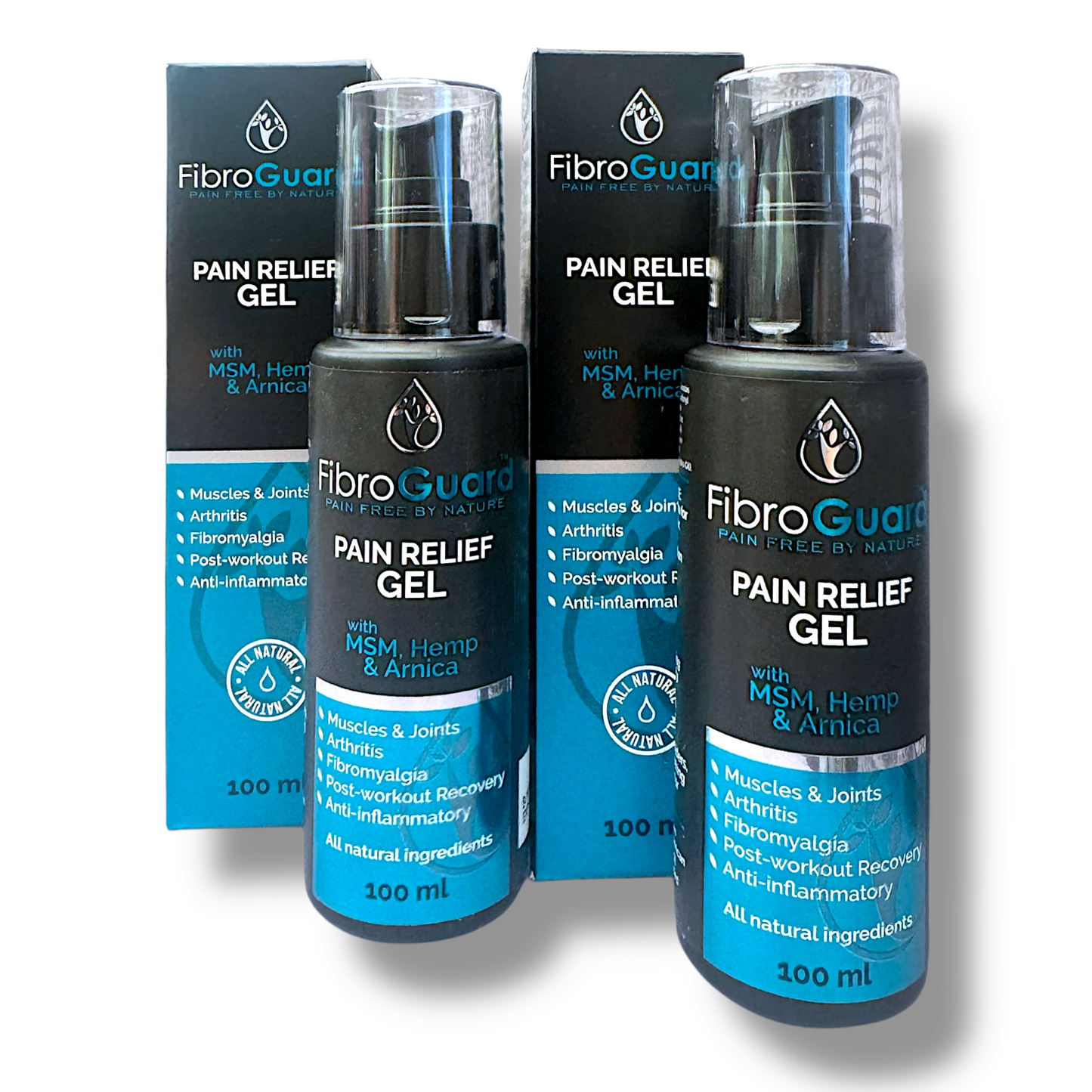 DOUBLE GEL OFFER - 100ml FibroGuard Pain Relief Gel (with MSM)